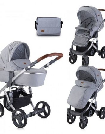LORELLI PREMIUM Комбинирана количка 2в1 RIMINI GREY&BLACK DOTS 1002105/2066