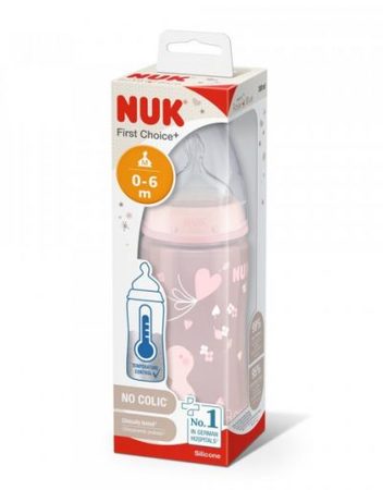 NUK FC Шише TEMPERATURE CONTROL 0-6м 300 мл ROSE 10741020