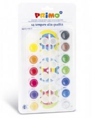 PRIMO Темперни бои 14 цвята с четка на блистер 439T14BL