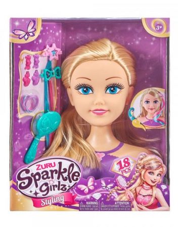 Sparkle Girlz Модел за прически с цветни кичури 10097