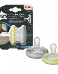 TOMMEE TIPPEE Ортодонтични залъгалки 6-18 м. BREAST-LIKE NIGHT TT.0208