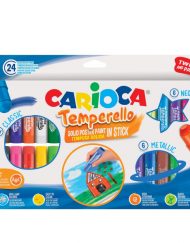 CARIOCA Темперни бои под формата на стикTEMPERELLO 24 цвята 43290