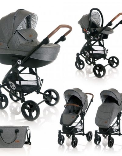 LORELLI PREMIUM Комбинирана количка 3в1 CRYSTA GREY 1002173/2012