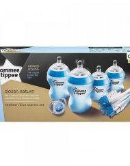 TOMMEE TIPPEE К-кт шишета за новородено Easi-Vent СИН+ четка за шишета 42356741