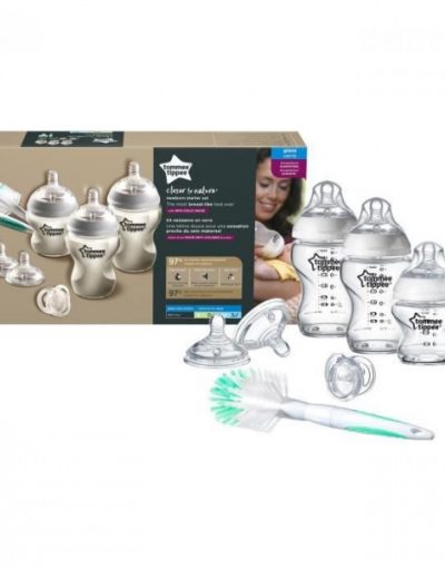 TOMMEE TIPPEE К-кт за новородено СТЪКЛО + четка за шишета EASI VENT 42245051