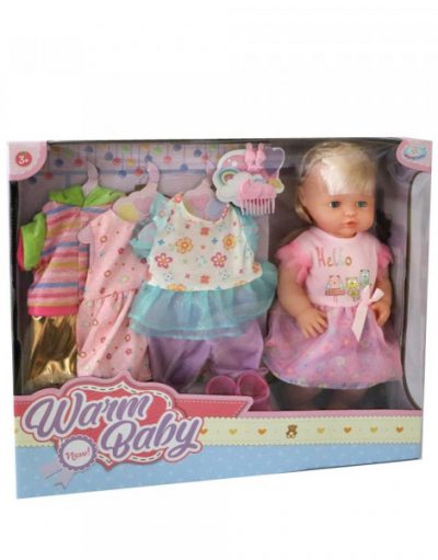 WARM BABY Кукла с Допълнителни дрехи ZY1031478/RT05081-1