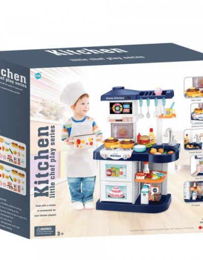 Little Chef Кухня с Течаща вода Синя ZY1020235/WD-R36