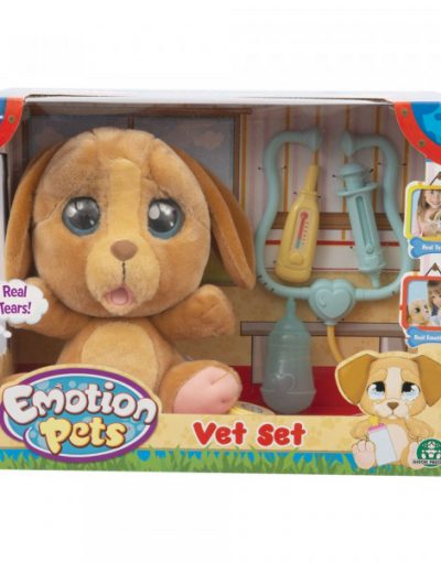 EMOTION PETS Кученце с истински сълзи и аксесоари за ветеринарна клиника MTM08000/BG