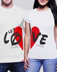 Комплект тениски за влюбени - Let Love Creat Miracle