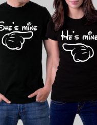Комплект тениски за влюбени - She`s mine & He`s mine