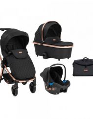 KIKKABOO Комбинирана количка 3в1 VICENZA PREMIUM BLACK 31001010123