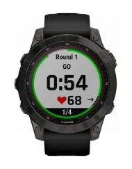 Часовник Garmin Fenix 7 Sapphire Solar Carbon Grey DLC Titanium/Black 010-02540-21