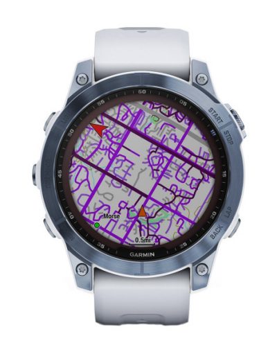 Часовник Garmin Fenix 7 Sapphire Solar Mineral Blue DLC Titanium/Whitestone 010-02540-25