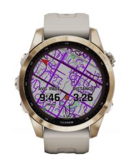 Часовник Garmin Fenix 7S Sapphire Solar Cream Gold Titanium/Light Sand 010-02539-21
