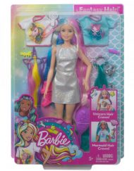 BARBIE Кукла с екстеншъни за коса и тематични тоалети GHN04