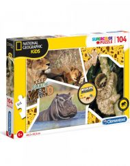 CLEMENTONI 104ч. Пъзел National Geographic Wildlife Adventurer 27143