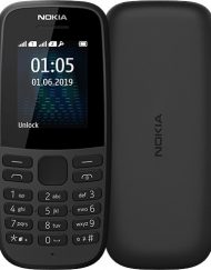 GSM, NOKIA 105, 1.77'', Dual SIM, Black (16KIGB01A07)