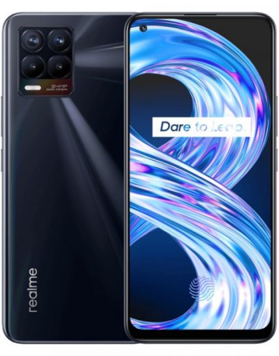 Smartphone, REALME 8, DualSIM, 6.4'', Arm Octa (2.0G), 6GB RAM, 128GB Storage, Android 11, Punk Black (RMX3085)