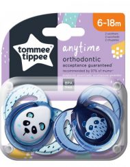 TOMMEE TIPPEE Ортодонтични залъгалки 6-18 м. ANYTIME СИНИ TT.0087.001