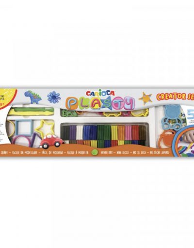 Carioca Комплект за моделиране с пластилин Carioca Plasty Creator - 50 части, 24 цвята
