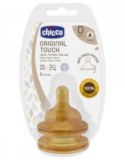 CHICCO Физиологичен биберон каучук ORIGINAL TOUCH 0+м 1 капка N0271