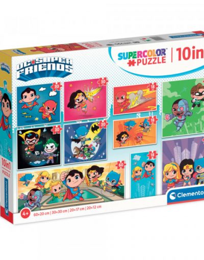 CLEMENTONI 10 в 1 Пъзел DC Comics 20272