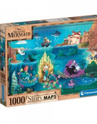 CLEMENTONI 1000ч. Пъзел Disney Story Maps The Little Mermaid 39664