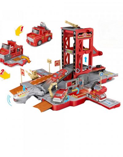 Камион паркинг 2 в 1 трансформиращ се Fire Story 2012I042