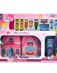 Къща за кукли Funny House с 3 фигури и обзавеждане 2104Z957