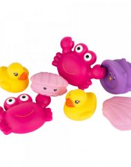 Playgro Комплект играчки - животни за баня 7 бр. 6+ м РОЗОВ PG.0536