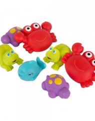 Playgro Комплект играчки - животни за баня 7 бр. 6+ месеца СИН PG.0535