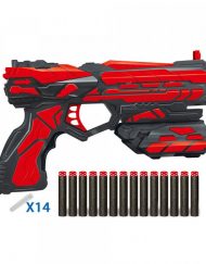 RED GUNS Пистолет с пълнител, 14 меки стрели и мишени ZY885161/FJ901