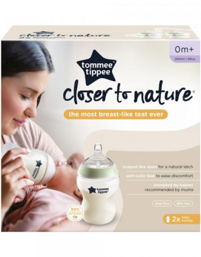 TOMMEE TIPPEE Шише за хранене 260 мл. 2 бр. EASI VENT TT.0022