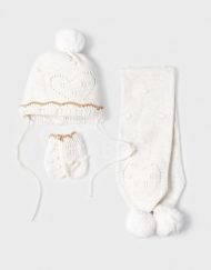 Бебешки шапка, шал и ръкавици MAYORAL