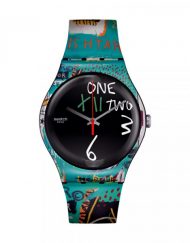 Часовник Swatch Ishtar By Jean-Michel Basquiat SUOZ356
