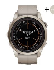 Смарт часовник Garmin Fenix 7S Pro Sapphire Solar Edition Soft Gold/Limestone/Tundra 010-02776-30