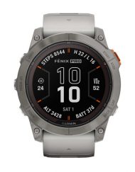 Смарт часовник Garmin Fenix 7X Pro Sapphire Solar Edition Titanium/Fog Grey/Ember Orange 010-02778-15