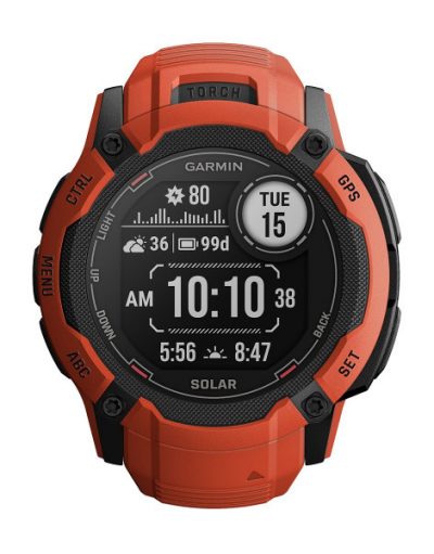 Смарт часовник Garmin Instinct 2X Solar Flame Red 010-02805-01